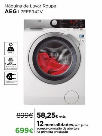 El Corte Inglés Máquina lavar roupa aeg promoção