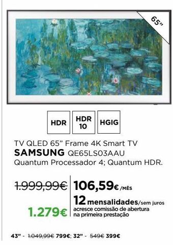El Corte Inglés Tv 65'' led samsung promoção