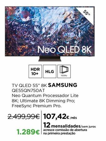 El Corte Inglés Tv 55'' led samsung promoção