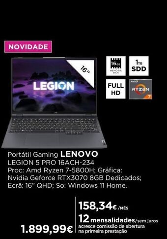 El Corte Inglés Notebook lenovo promoção