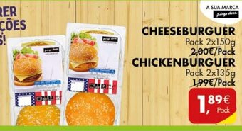Cheeseburguer 2x150g/ Chickenburguer 2x135g