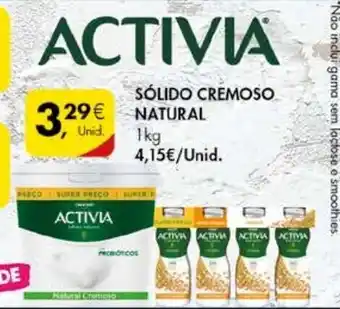 Pingo Doce Activia Sólido Cremoso Natural 1kg promoção