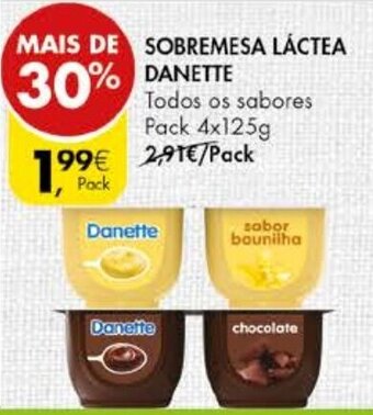 Pingo Doce Sobremesa Láctea Danette Pack 4x125g promoção