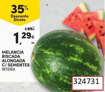 Continente Melancia Riscada Alongada c/Sementes promoção