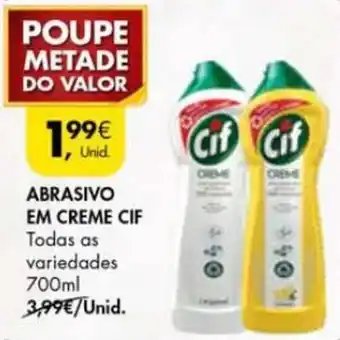 Pingo Doce Abrasivo em Creme CIF 700ml promoção