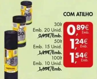 Sacos do Lixo com Atilho 30lt -20 unid.
