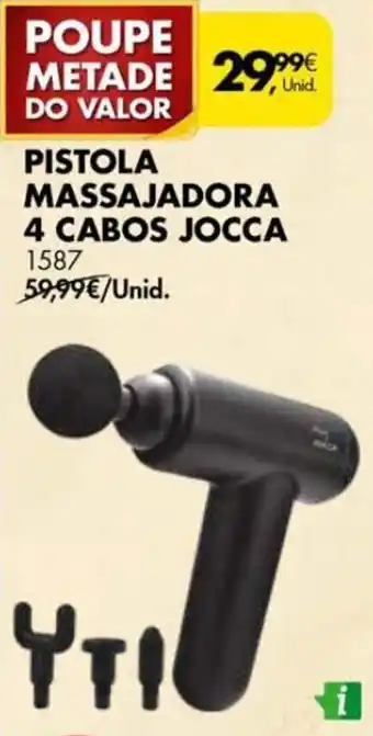 Pingo Doce Pistola Massajadora 4 Cabos Jocca promoção