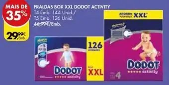 Pingo Doce Fraldas Dodot Activity XXL Box T4-144 /T5-126 unid. promoção