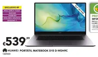 Radio Popular Huawei Portátil MateBook D15 D-WDH9C promoção