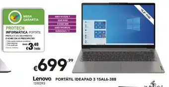 Radio Popular Lenovo Portátil Ideapad 3 15AL6-388 promoção