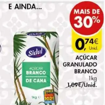 Pingo Doce Açúcar Granulado Brnaco 1kg promoção