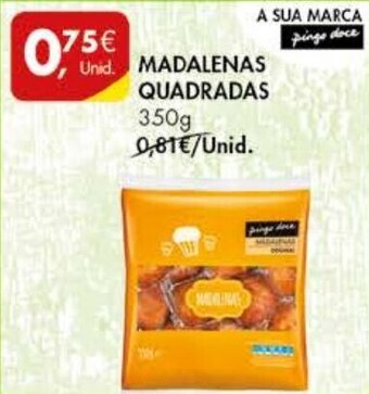 Pingo Doce Madalenas Quadradas 350g promoção