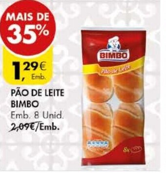 Pingo Doce Pão de Leite Bimbo 8 Unid promoção