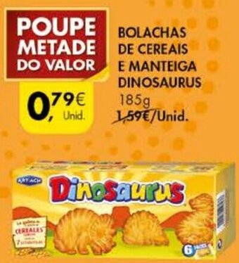 Pingo Doce Bolachas de Cereais e Manteiga Dinosaurus 185g promoção
