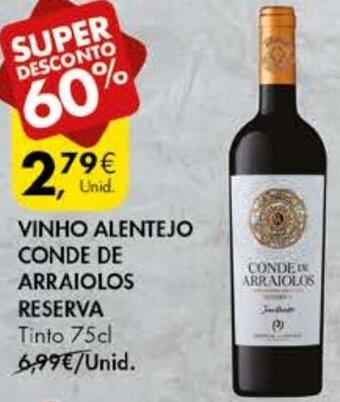 Pingo Doce Vinho Alentejo Conde de Arraiolos Reserva 75cl promoção