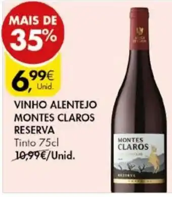 Pingo Doce Vinho Alentejo Montes Claros Reserva 75cl promoção