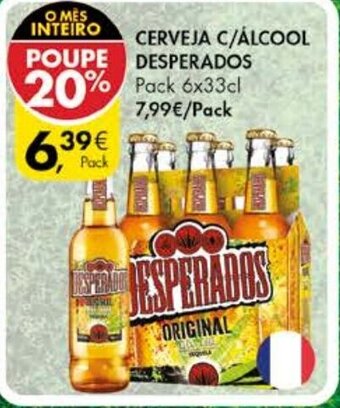 Pingo Doce Cerveja C/ Álcool Desperados 6x33cl promoção