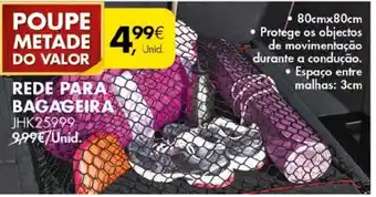 Pingo Doce Rede para Bagageira 80cmx80cm promoção