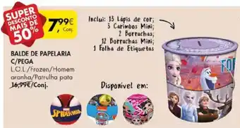 Pingo Doce Balde de Papelaria C/Pega promoção