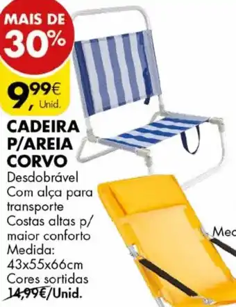Pingo Doce Cadeira P/Areia Corvo 43x55x66cm promoção