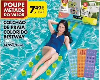Pingo Doce Colchão de Praia Colorido Bestway 188cm promoção