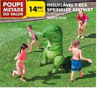 Pingo Doce Insuflável T-Rex Sprinkler Bestway 1,22 metros promoção