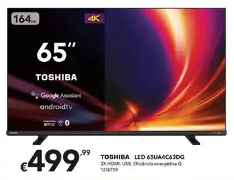 Radio Popular Toshiba LED TV 65UA4C63DG promoção