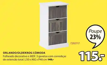 JYSK Orlando /Oldekrog Cómoda 50 x 92 x 40cm promoção