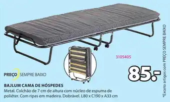 JYSK Bajlum Cama de Hóspedes 80 x 190 x 33cm promoção