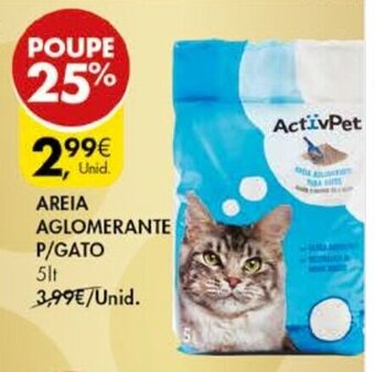 Pingo Doce Areia Aglomerante P/Gato 5lt promoção