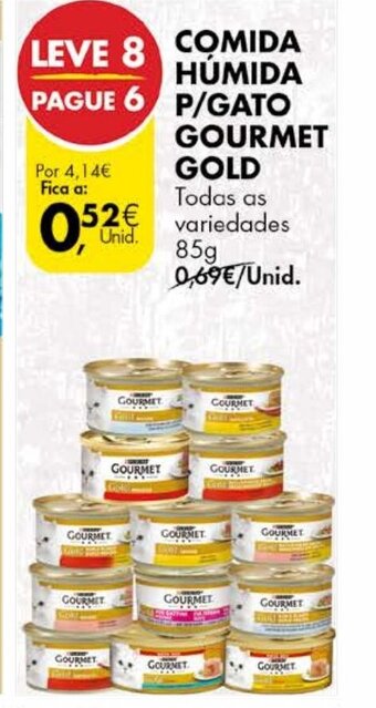 Pingo Doce Comida Húmida P/Gato Gourmet Gold 85g promoção