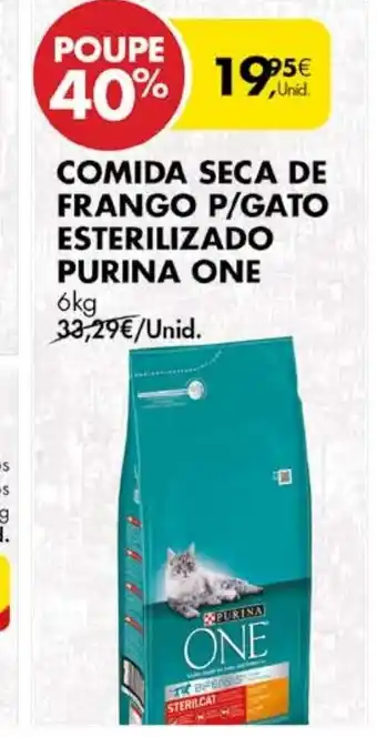 Pingo Doce Comida Seca de Franco P/Pato Esterilizado Purina One 6kg promoção