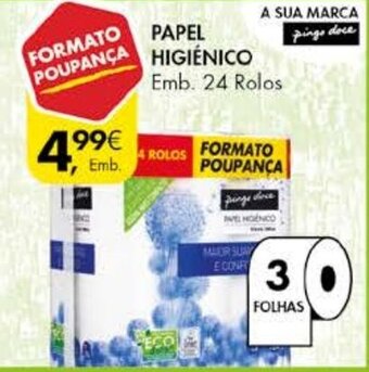 Pingo Doce Papel Higiénico 24 Rolos promoção