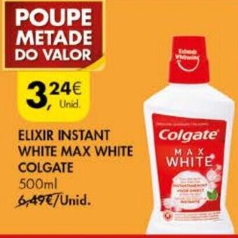 Pingo Doce Elixir Instant White Max White Colgate 500ml promoção