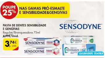 Pingo Doce Pasta de Dentes Sensibilidade e Gengivas 75ml promoção