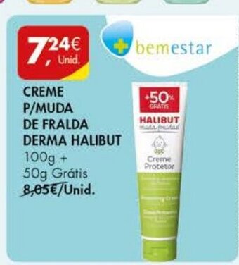 Pingo Doce Creme P/ Muda de Fralda Derma Halibut 100g promoção