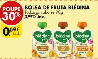 Pingo Doce Bolsa de Fruta Blédina 90g promoção