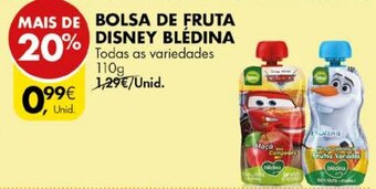 Pingo Doce Bolsa de Fruta Disney Blédina 110g promoção