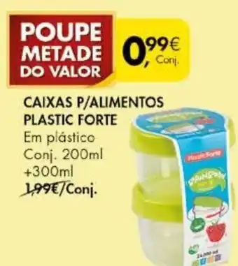 Pingo Doce Caixas P/ Alimentos Plastic Forte 200ml promoção