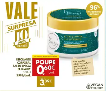 Pingo Doce Esfoliante Corporal Sal de Epsom be Beauty 300ml promoção