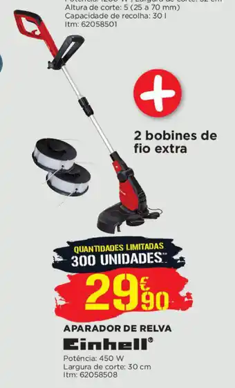 Bricomarché Aparador de Relva Einhell 450W 30cm promoção
