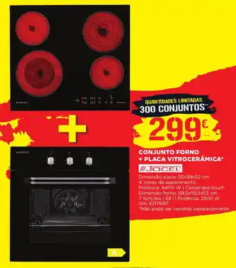 Conjunto Forno + Placa Vitroceràmica 55x59x52cm