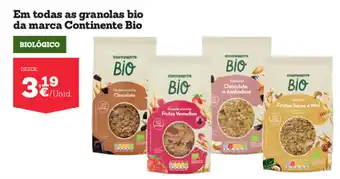 Go Natural Em Todas as Granolas Bio da Marca Continente Bio promoção