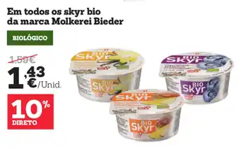Em Todos os Skyr Bio da Marca Molkerei Beider