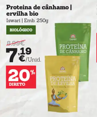 Go Natural Proteina de Cânhamo Ervilha Bio 250g promoção