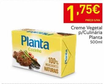 Recheio Margarina vegetal planta promoção