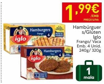 Recheio Hambúrguer iglo promoção