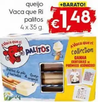 Bolama Queijo Vaca Que Ri Palitos 4 x 35g promoção