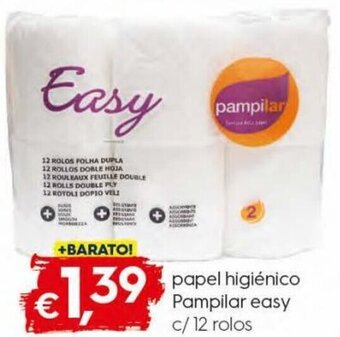 Bolama Papel Higiénico Pampilar Easy c/ 12 Rolos promoção