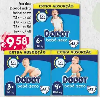 Bolama Frldas Dodot Extra Bebé Seco T3+-c/66/ T4+-c/62/ T5+-c/56/ T6+-c/48 promoção